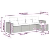 vidaXL 5-dijelna vrtna garnitura od poliratana s jastucima crna | shoptok.hr