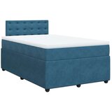 vidaXL Krevet s oprugama i madracem plavi 120 x 190 cm baršun | shoptok.hr