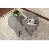 Hanah home Klub sto Moira, O90x41cm, Sivi | Eponuda.ba