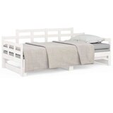  Dnevni ležaj na izvlačenje 2 x (80 x 200) cm bijeli od borovine | shoptok.hr