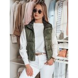 DStreet Krótka kamizelka damska dwustronna CHIPUFF zielona | Shoptok.si