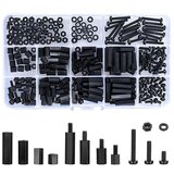 INF 260PCS Komplet črnih najlonskih distančnikov - enojni in dvojni M3 navojni distančniki, (5000078669) | Shoptok.si