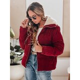 DStreet Kurtka damska zimowa sztruksowa TRENDYGLAM bordowa Cene