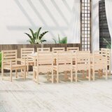  11-dijelni vrtni blagovaonski set od masivne borovine | shoptok.hr
