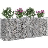  Gabionski uzdignuti krevet 2 pcs Srebrno 200 x 50 x 80 cm | shoptok.hr