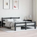  Okvir za krevet od masivne borovine tamnosivi 120 x 200 cm | shoptok.hr
