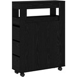 vidaXL Ožja omarica za kopalnico Črni hrast 65 x 23 x 87 cm, (5000043820) Cene