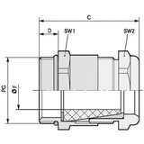  Kabelska uvodnica, mesing prirodne boje LappKabel SKINDICHT SHV PG13,5/13,5/11 25 kom. Cijene