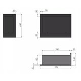  InFire - Ugaoni bio kamin 45x60 cm 3kW crni | Eponuda.com