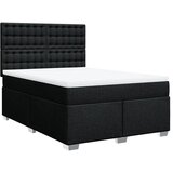 vidaXL Box spring postelja z vzmetnico črna 160x200 cm blago, (21319875) | Shoptok.si