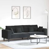 SOFA Crna 250 x 77 x 76 cm Baršun | shoptok.hr