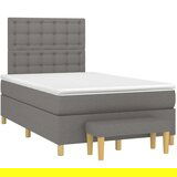  Krevet s oprugama i madracem tamnosivi 120 x 200 cm od tkanine | shoptok.hr