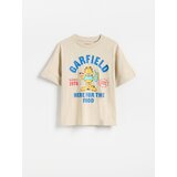 Reserved Pamučna majica Garfield - bež | shoptok.hr