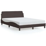  Okvir za krevet s uzglavljem tamnosmeđi 140x190 cm od tkanine | shoptok.hr