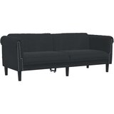 3-dijelni set sofa crni baršunasti | shoptok.hr