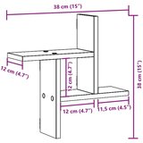 vidaXL Stenska polica 2 kosa sonoma hrast 38x12x38 cm inženirski les | Shoptok.si