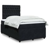  Krevet box spring s madracem crni 120 x 190 cm baršunasti | shoptok.hr