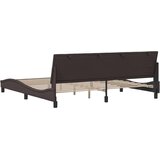 vidaXL Posteljni okvir brez vzmetnice temno rjav 200x200 cm blago, (21670761) | Shoptok.si
