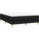  Box spring postelja z vzmetnico črna 140x200 cm blago, (20725536) | Shoptok.si
