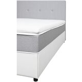CARRYHOME POSTELJA Z VZMETNICO 160 cm x 200 cm , tekstil bela, svetlo siva | Shoptok.si