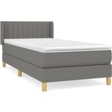 Maison Chic Box spring postelja - Vzmetna postelja z vzmetnico temno siva 80x200 cm blago SL7675, (21906504) Cene