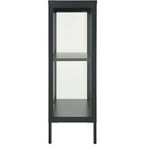  stranska omarica antracitna 75x35x105 cm jeklo in steklo, (20656235) | Shoptok.si