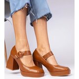 D/CEO marka niezdefiniowana Brown square-toe pumps with a buckle Katherin | shoptok.hr