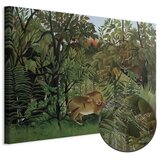  Slika - Henri Rousseau – Le Lion ayant faim se jette sur l\'Antilope 90x60 Premium Print | shoptok.hr