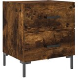 Maison Chic Nočna omarica - Nočna miza dimljeni hrast 40x35x47,5 cm inženirski les, (21690383) | Shoptok.si