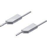 SKS Hirschmann 4mm PVC-test lead\, on both sides stackable plugs\, 2\,5mm²\, 200 cm Merilni kabel 2m bela\, MLN 200/2\,5 934066107, (20423136) | Shoptok.si