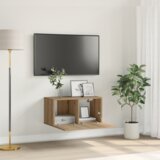 vidaXL TV omara Umetni hrast Inženirski les TV omara Pravokotna | Shoptok.si