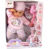 Lean Toys Otroška punčka Duda z zvokom – Roza pižama, samorog | Shoptok.si