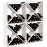  Stalak za vino 4 pcs Bijelo 62 x 25 x 62 cm Čvrsto borovo drvo | shoptok.hr