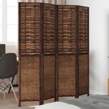 Furnova Paravan 4-delni temno rjav trden les pavlovnije, (21929934) | Shoptok.si