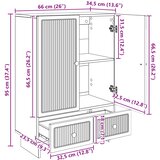  Kreveta Visoki Sjaj Bijeli 66 x 34,5 x 95 cm | shoptok.hr