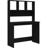  Radni stol s policama crni 102 x 45 x 148 cm konstruirano drvo | Eponuda.ba