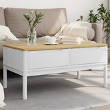  The Living Store Klubska mizica FLORO bela 99x55,5x45 cm trdna borovina - Klubska Mizica, (21553423) | Shoptok.si