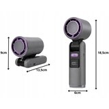  3v1 aku. zložljiv LCD ročni potovalni ventilator USB LED 199 načinov delovanja | Shoptok.si
