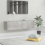TV ormarić boja betona 120 x 30 x 30 cm od konstruiranog drva | shoptok.hr