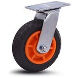 INF Silent PVC Caster Wheel with Steel Bracket, 5in Orange Core, (5000158310) | Shoptok.si