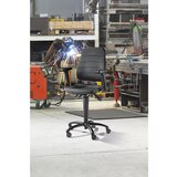 eurokraft pro Vrtljiv delovni stol, material Supertec, s talnimi drsniki | Shoptok.si