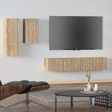 The Living Store Komplet TV omaric 4-delni sonoma hrast inženirski les - Komplet TV Omaric, (21429801) Cene
