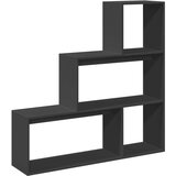 vidaXL Pregrada s knjižno omaro 3-nadst. črna 123x29x123 cm inž. les | Shoptok.si