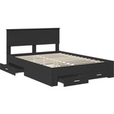  Konstrukcija postelje Črna 135 x 190 cm Konstruiran les, (5000103566) | Shoptok.si