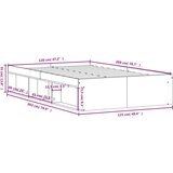  Posteljni okvir rjavi hrast 120x200 cm | Shoptok.si