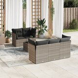 vidaXL 6-dijelni set vrtnih sofa od poliratana s jastucima svjetlosivi | shoptok.hr