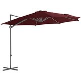  Konzolni vrtni suncobran s čeličnim stupom 300 cm bordo | shoptok.hr