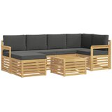  Set vanjskih sofa 7 pcs Bijela i antracit Poliester | Eponuda.ba