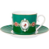 Pip Studio Love Birds - Cappuccino skodelica s krožnikom - Zelena Cene