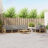  Set vanjskih sofa 7 kom. Bijela i svjetlosiva | Shoptok.si